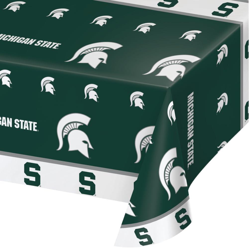 Trendware Michigan State University Plastic Tablecloths, 3 ct
