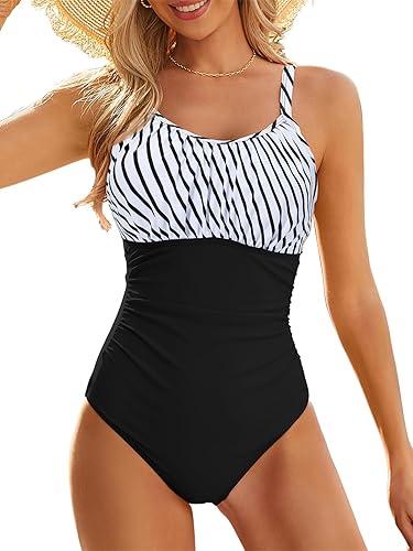 Modest One Piece Swimsuit Women Tummy Control 2025 Long Torso Slimming Bathing Suit Cute Floral Swim Suits 2XL