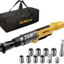 3/8" Cordless Ratchet Wrench, Compatible with DEWALT 20V Battery, 74Ft-Lbs Brushless Motor Electric Ratchet with Variable Speed, Sockets Set, Adapters and Tool Bag No Battery and Charger