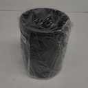 mDesign Plastic Small Slim Round 1.7 Gallon/6.5 Liter Trash Can with Removable Swing Lid - Wastebasket, Garbage Container Basket Bin for Master/Guest Bathroom - Holds Rubbish/Recycle - Black