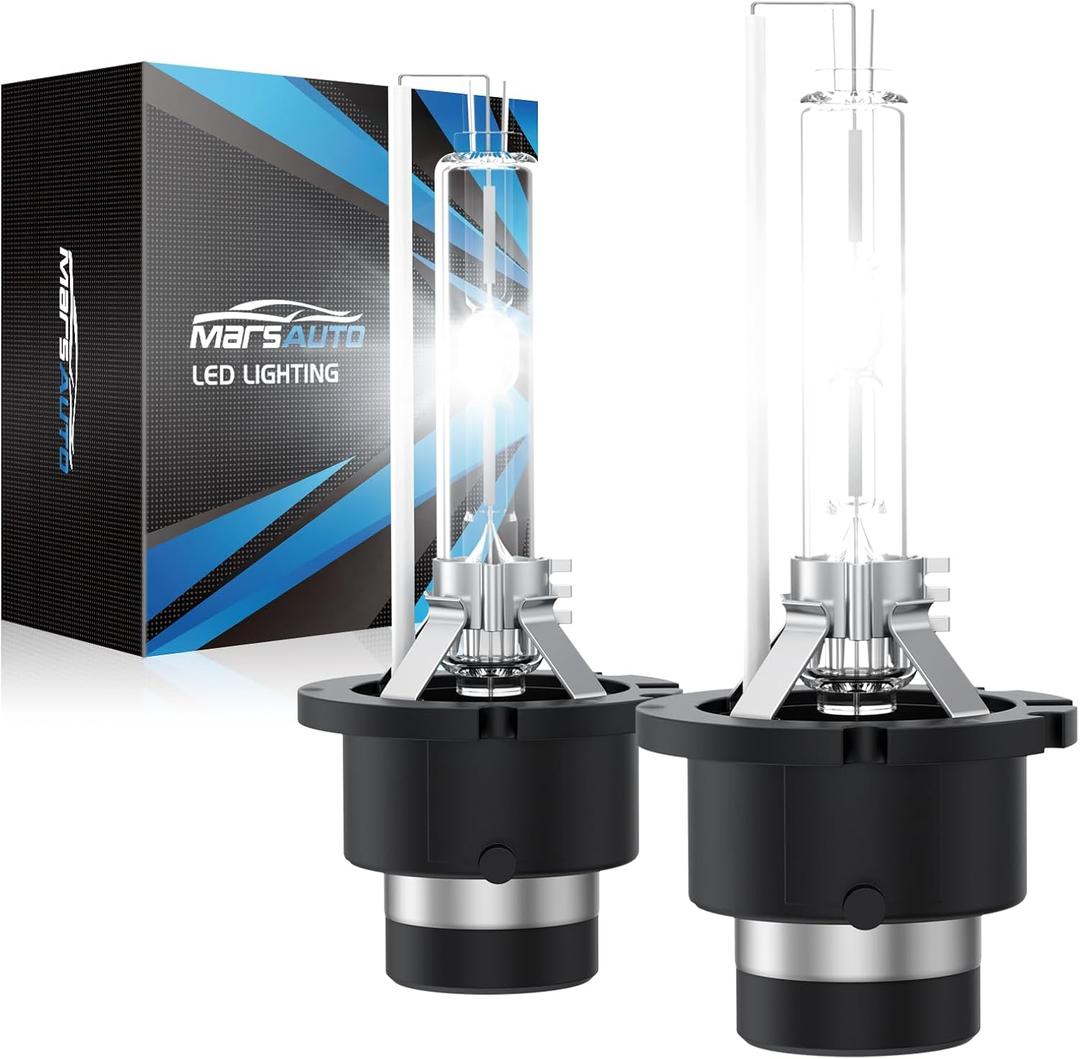 Marsauto D2S D2R HID Bulbs, 85122 66240 66040 66240 HID Xenon Bulbs, 35W D2S 6000K Cold White, Up to 350% Brightness, Pack of 2, D2S 6000K