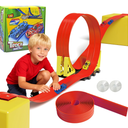 20ft Build Anywhere Portable Race Track with Suction Cups  Flexible RollUp Design Fits 1/64 Scale Cars, Portable Toy Gift for Kids 4+ Year Old