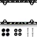 Cat License Plate Frame Colorful Cats Animal Footprint License Plate Stainless Steel Funny License Plate Beautiful Decoration with Screws 12.3"x 6.3"for US Canada Standard Vehicle Size