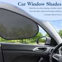 2-Pack Car Window Shades, Foldable Static Cling Car Shades for Side Windows