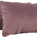 FDP 12" x 20" Velvet Rectangle Lumbar Pillow Set with Piping Decorative Throw Pillow for Home Dcor in Living Room, Bedroom or Lounge (2-Pack) - Mauve, 15159-112
