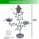 Metal Bird Houses for Outside, Bird Feeder and Bird Bath,3-in-1,Freestanding with Cast Iron Base, Outdoor Garden & Courtyard Decoration