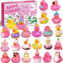 Rubber Duck Advent Calendar 2024, 24 Days of Countdown Christmas Gifts for Girls, Toddlers 1, 2, 3, 4 Year Old, 4-12 Kids, Adults, Duckie Bath Toys for Baby Shower Party Favors, Advent Calendars 2024