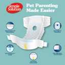 Simple Solution Disposable Female Dog Diapers, Absorbent Leak Proof Protection for Incontinence, Puppy Training, Heat Cycle, Travel, and Housebreaking, XXL Dogs, 2237 Inch Waist, 12 Count
