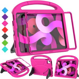 SUPLIK Kids Case for iPad Air 5th/4th Generation (10.9 inch,2022/2020) with Screen Protector, iPad Air 5 Kidproof Case with Handle Stand for Apple iPad Air Gen 4/5&Pro 11 Old Version, Pink