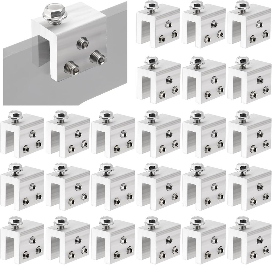 24PCS Standing Seam Roof Clamps, Metal Roof Fixing Clamps, Racking Bracket for Solar Panel Module Installation, Starlink Base, Heat Cable and Snow Guard Attachment