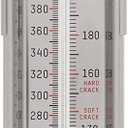 Taylor Stainless Steel Candy and Deep Fry Thermometer, 12-Inch Analog Paddle with Pan Clip, Ideal for Frying, Sugar, Brewing, Syrup, and More