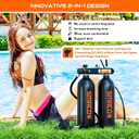 SMACO S700 Max Mini Scuba Tank, 1.9L Twin Diving Cylinder