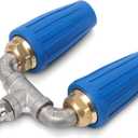 Dual Turbo Nozzle for Pressure Washer, 360 Rotating Twin Turbo Nozzle, 1/4" Quick Connect, 2.5 Orifice, 46 GPM, 4000 PSI