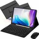 Keyboard Case for Samsung Galaxy Tab A9 Plus/A9 11 2023, Samsung A9 Plus Tablet Case with Pen Slot Detachable Folio Keyboard Cover with Mouse (SM-X210/X216/X218) - (Black)