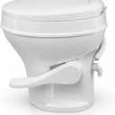SEAFLO RV Toilet, Residential Height 18.4", Gravity Flush Foot Pedal, Soft Close Seat, Camper Toilet for RV Motorhome Travel Trailer, White, SFRTPH-01-01