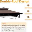 Coastshade Replacement Gill Gazebo BBQ Canopy Top for Model #L-GG001PST-F,8x5 Gazebo Grill Canopy BBQ Gazebos Top Only(Brown)