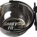 MidWest Homes for Pets Snap'y Fit Stainless Steel Food or Water Bowl, Holds 10 Ounces, Mounts to Wire Crates, No-Tip Design, Rust-Resistant, for Small Dogs and Cats (Silver)