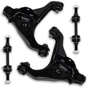 4Pcs Front Lower Control Arm Assembly Driver Passenger Side Stabilizer Sway Bar End Link Fit for Ford 2009 2010 2011 2012 2013 F150(4WD Models Only), K621267 K621266 K750362