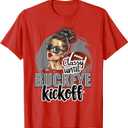 Classy Until Kickoff Buckeye Girl Ohio Funny Home State T-Shirt, Size: XL
