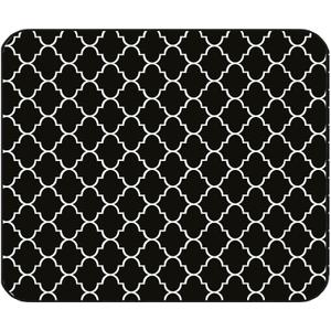 Dish Drying Mat - Ultra Absorbent Dish Drying Mats - Machine Washable and Super Fast Drying - Practical Solution for Efficiently Drying Dishes - 15,7 by 19,6 Inches (Black Moroccan)