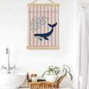 ignytiger Ocean Whale Wall Art, Stay Wild Ocean Child Wall Hanging Frame Poster Coastal Beach Decor for Kids Girl Toddler Nursery Bedroom Playroom, 12x16 Inch (YB-GUAHAU killer whale)