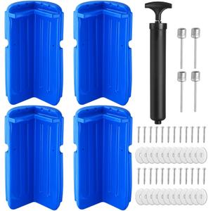 Timtin 4 Pack Dock Bumpers Dock Corner Bumper Fender Inflatable Marine Corner Protection UV Resistant PVC Stainless Steel Mounting Hardware with Pump 8" x 16" for Edge Straight Protect Boat