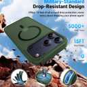 Magnetic for iPhone 17 Pro Case, [Anti-Slip] [Military-Grade Drop Protection] [Camera Protection] Skin-Friendly Slim Matte Shockproof Protective for iPhone 17 Pro Phone Case, Forest Green