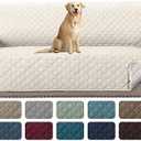 H.VERSAILTEX Reversible Couch Cover for 3 Cushion Cover Pet Friendly Sofa Cover for Dog Washable Furniture Protector Water Resistant Slipcover with Non Slip Elastic Strap(Sofa, Ivory/Beige)