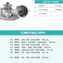 AULINK AW6725 Water Pump For BMW 545i 645Ci 745i 745Li 2004-2005,Alpina B7 2007-2008,X5 2004-2006 4.4L 4.8L V8 11517524552 11517586781 115-3100 WP-2599