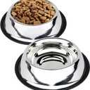 Estilo Stainless Steel Dog Bowls, 32 Oz (Set of 2)