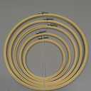 Similane 5 Pieces Embroidery Hoops Bamboo Circle Cross Stitch Hoop Ring 5 inch to 10 inch for Embroidery and Cross Stitch