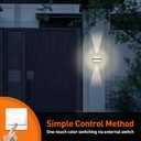 SPOLI Up Down LED Outdoor Wall Light, 100-220V 18W Integrated Modern Porch Lights, Super Bright IP65 Waterproof Acrylic Wall Lamps for Porch Patio Door Entryway - 1 Pack 3000K Warm Light