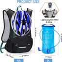 Lightweight Hydration Backpack, Running Backpack with 2L Water Bladder, Hydro Water Daypack for Cycling Hiking Rave for Men Women