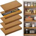 SpaceAid Bamboo Wire Shelf Covers for Pantry Rack, 24"W x 12"D, Brown 5pcs