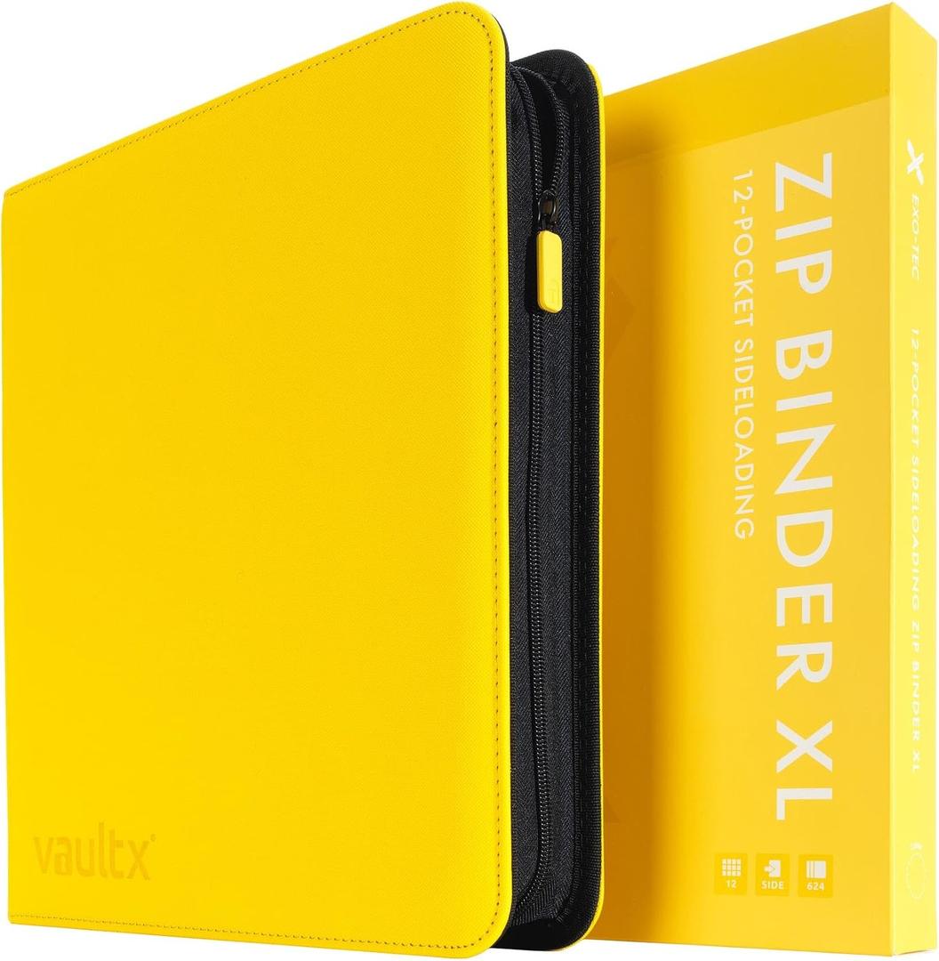 Vault X 16 Pocket XXL Zip Trading Card Binder 1088 Cards Exo-Tec (Yellow)