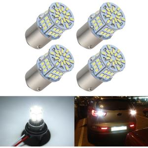 4PCS 1157 LED Bulb Back Up Reverse Light 12V-24V Super Bright 2357 2057 7528 BAY15D LED Replacement Light Kit Set for Car Back Up Reverse Tail Brake Turn Signal Lights - Xenon White