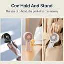 HOMETOP Handheld Fan Mini Portable 5 Speeds, 4000mAh,Personal Powerful Hand/Desk Fan for Travel, Outdoor, Home, Office, Camping, Women Small Fan (1, White)