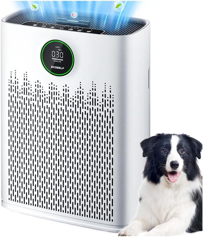 Air Purifiers for Home Large Room, Cover Up to 2400 Ft with True HEPA Filter, Smart Mode, PM2.5 Air Quality Display, 22dB Sleep Mode, Aromatherapy with 2X-Purification, HAP603