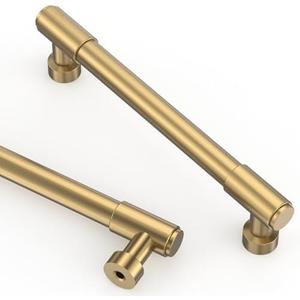 5  Pack 5 Inch(128mm) Champagne Bronze Cabinet Pulls Kitchen Cabinet Handles Champagne Gold Hardware for Cupboard Drawer