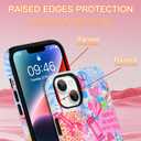 KANGHAR Case Compatible with iPhone 14 Compatible with Magsafe Summer Collage Coastal Scratch Resistant Hybrid 2-Layer Hard Protective Phone Cover for Girl Women Boy Men 6.1 Inch Pink