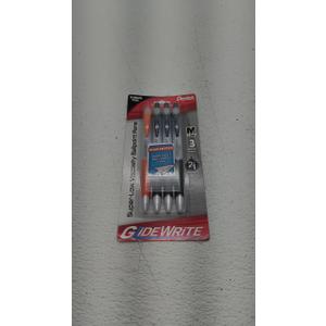 GlideWrite Ballpoint Pen with TechniFlo Ink, (1.0mm) Medium Line, Black Ink Orange