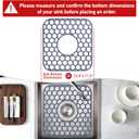 2 Pack Silicone Sink Protectors for Kitchen Sink - 12" x 11" Kitchen Sink with Center Drain Accessory, Non-Slip Heat-Resistant Mat for Bottom of Porcelain Stainless Steel, Dishwasher Safe (Gray)