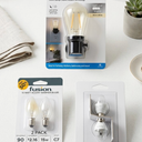 Fusion 2 pack, 90 LUMENS, PHILIPS LED 7W 30 LUMENS, VINTAGE