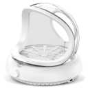 Nail Dust Collector with Transparent Airflow Shield, 5000RPM High-Suction Fan, Ultra Quiet Nail Vacuum for Home & Salon, Dust-Free Manicure for Families, Pets & Nail Lovers White