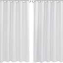 Nasitos Extra Long Fabric Shower Curtain Liners 2 Pack - W72 x H84 - Water Resistant Cloth Shower Curtains with Magnets, Soft Hotel Quality, Machine Washable (White, Magnets Included)