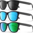 Polarized Sunglasses for Men and Women - Classic Fashion Sun Glasses Shades for Driving, Outdoor Sports, and Daily Wear UV400 Protection