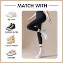 8 Pairs Women Pilates Socks with Non-Slip Grips, Yoga Calf Crew Athletic Socks for Dance Yoga Barre Hospital Workout