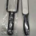 Fu Store 2 Pack Foot Files Callus Remover Stainless Steel Foot Rasp and Dual Sided Feet File Professional Scrubber Pedicure Tools Premium for Feet Care Remove Hard Skin (Black)