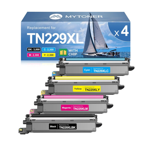 MYTONER Compatible Toner Cartridge Replacement for Brother TN229XL TN229 XL Toner Cartridges for MFC-L3720CDW MFC-L3780CDW HL-L3280CDW HL-L3220CDW HL-L3300CDW Printer (4 Pack TN-229XLBK/C/M/Y)