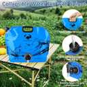 Water Jug Camping 2.1 Gallon Collapsible with Spigot, BPA Free Portable Water Pouch Foldable Water Bags for Outdoor Hiking, Travel and Emergency & Water Storage Containers (Blue-4Pcs)